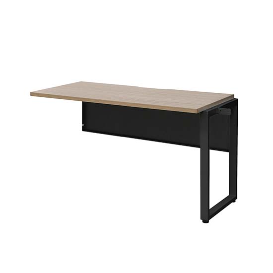 ワークデスク増連 幅1200×奥行600 ブラックフレーム 天板サンドオーク