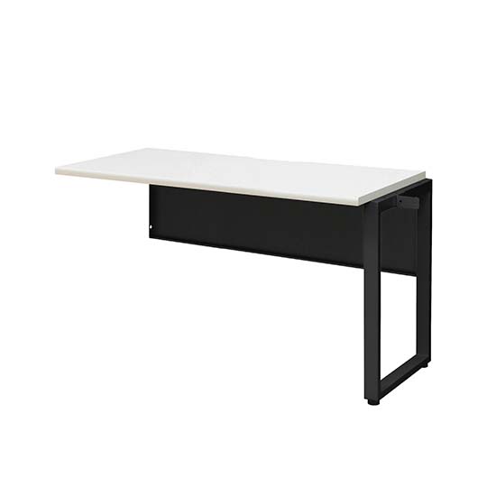 ワークデスク増連 幅1200×奥行600 ブラックフレーム 天板ホワイト