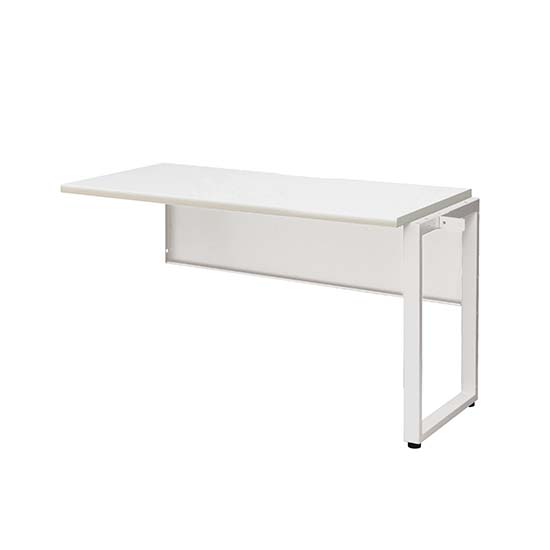 ワークデスク増連 幅1200×奥行600 ホワイトフレーム 天板ホワイト