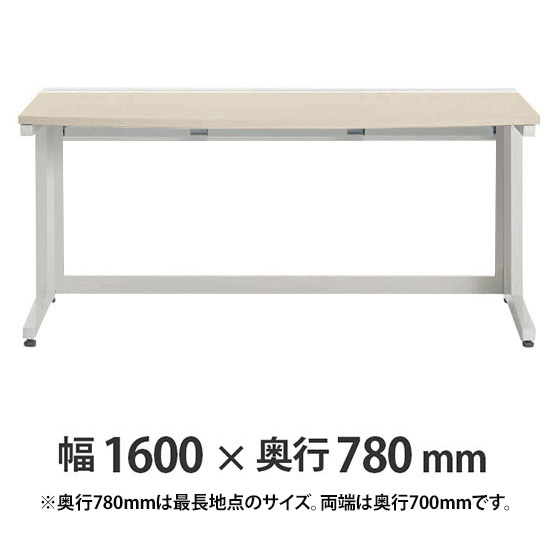 診察ラウンドデスク プリティッシュベーシック 幅1600 奥行き780両端700 PWライト