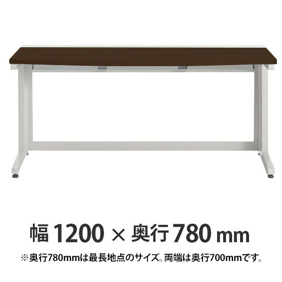 診察ラウンドデスク プリティッシュベーシック 幅1200 奥行き780両端700 PWダーク