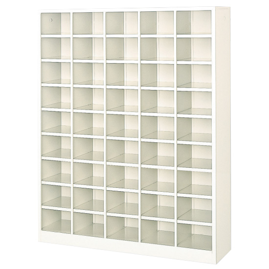 5列9段45人用 シューズボックス オープンタイプ 高さ1562 セミホワイト