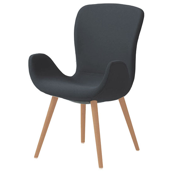 オカムラ MG11WG-FRU1 フロックス ハイバックチェア 木脚ナチュラルオーク脚 リネットブラック