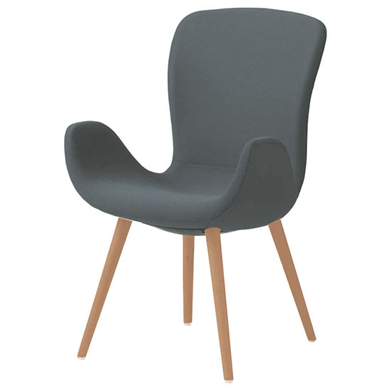 オカムラ MG11WG-FRU2 フロックス ハイバックチェア 木脚ナチュラルオーク脚 リネットDグレー