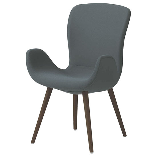 オカムラ MG11XG-FRU2 フロックス ハイバックチェア 木脚ダークオーク脚 リネットDグレー