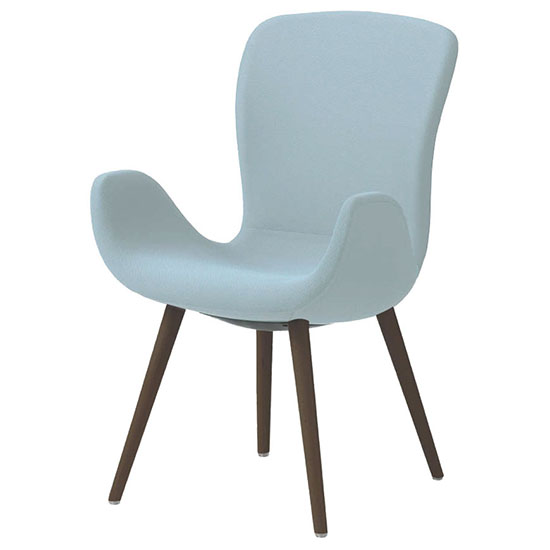 オカムラ MG11XG-FRU6 フロックス ハイバックチェア 木脚ダークオーク脚 リネットセージ