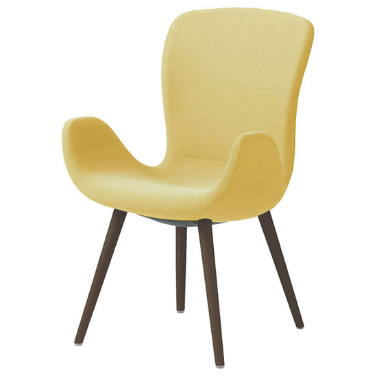 オカムラ MG11XG-FRU8 フロックス ハイバックチェア 木脚ダークオーク脚 リネットイエロー