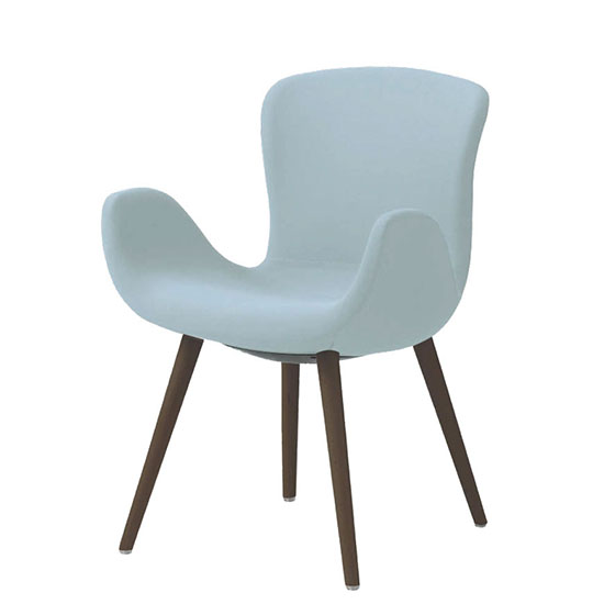 オカムラ MG12XG-FRU6 フロックス ミドルバックチェア 木脚ダークオーク脚 リネットセージ