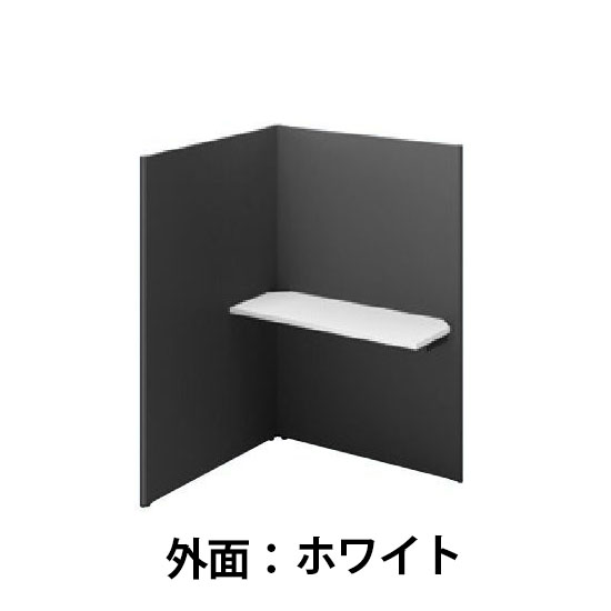 ソロコート 連結3面ホワイト天板 高さ1500 Sホワイト ブラック