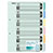 コクヨ シキ-110N カラー仕切カード ファイル用･6山見出し A4タテ 2穴 (915-8825)1セット=50組:10組×