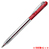TSH-B07TRD ノック式油性ボールペン 0.7mm 赤  軸色:クリア   汎用品 (910-7172)1セット=100本