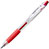 TS-SB07-CR ノック式油性ボールペン なめらかインク 0.7mm 赤  汎用品 (911-3450)1セット=10本 (