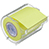 ヤマト PRK-50CH-LE メモック ロールテープ 強粘着 蛍光紙 カッター付 50mm幅 レモン