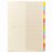 コクヨ シキ-100N カラー仕切カード(ファイル用･12山見出シ) A4タテ 2穴 6色+扉紙 (118-3399) 1パック
