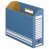 78-101 ボックスファイル A4ヨコ 背幅100mm ブルー 10冊パック 汎用品 (311-7958) 1パック＝10冊