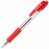 TS-07-CRD ノック式油性ボールペン 0.7mm 赤 (軸色:クリア) 汎用品 (015-6921) 1箱＝10本