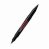 三菱鉛筆 PM120T.24 水性ツインサインペン プロッキー 細字丸芯+極細 黒 （015-0866）