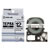 KINGJIM SM12X テプラ PRO テープカートリッジ カラーラベル(メタリック) 12mm 銀/黒文字